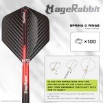 Dart Flight Punch Tool with 100 Metal O-Rings