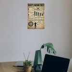 Vintage Dart Board Metal Wall Sign - 8x12 Inch