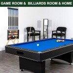Wall-Mounted Pool Cue Rack and Organizer - Black
