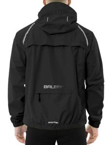 Baleaf Men's Lightweight Waterproof Rain Jacket - Black