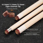 KONLLEN Pro Taper Canadian Maple Billiard Cue Set