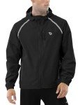 Baleaf Men's Lightweight Waterproof Rain Jacket - Black