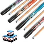 4-Piece Maple Wood Pool Stick Set for Adults