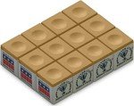 Silver Cup Tan Pool Cue Chalk - 12 Pack