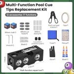 11-in-1 Pool Cue Tips Replacement and Shaping Kit