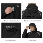 Baleaf Men's Lightweight Waterproof Rain Jacket - Black