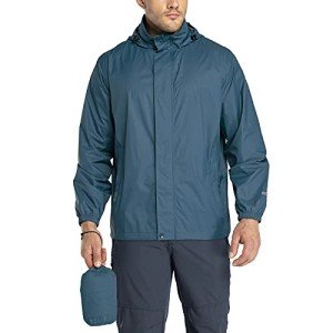Men's Lightweight Waterproof Packable Rain Jacket