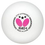 Butterfly R40+ 40mm White Ping Pong Balls - 3 Pack