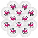 Butterfly R40+ 40mm White Ping Pong Balls - 3 Pack