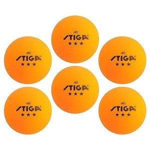 STIGA 6-Pack 3 Star Orange Table Tennis Balls