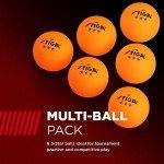STIGA 6-Pack 3 Star Orange Table Tennis Balls