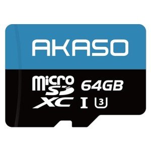 AKASO 64GB UHS-I U3 MicroSD Card with Adapter