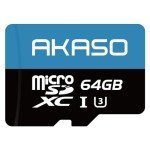 AKASO 64GB UHS-I U3 MicroSD Card with Adapter