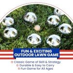 Flag-Themed Boules Game Set with 8 Balls