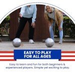 Flag-Themed Boules Game Set with 8 Balls