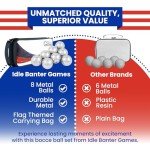 Flag-Themed Boules Game Set with 8 Balls