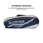 Li-Ning Double Zipper Badminton Kit Bag - Navy/Silver