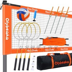 Olybeaka 32ft Badminton & Volleyball Combo Set
