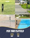 Adjustable Height Sports Net Set with Rackets & Paddles