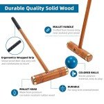 Deluxe 35" Retro Style Croquet Set for Fun