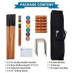 Deluxe 35" Retro Style Croquet Set for Fun