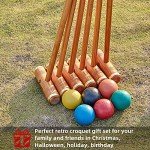 Deluxe 35" Retro Style Croquet Set for Fun