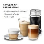 Nespresso Aeroccino 3 Milk Frother - Black Steel
