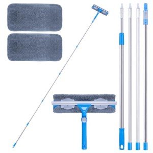 12-Foot Window Cleaning Kit with Squeegee & Poles