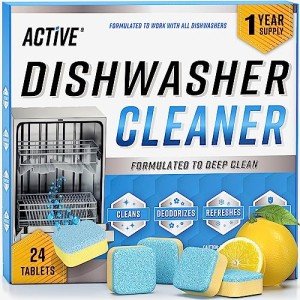Dishwasher Cleaner Tablets - 24 Heavy Duty Pods