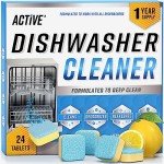 Dishwasher Cleaner Tablets - 24 Heavy Duty Pods