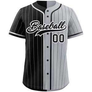 Personalized Stripe Baseball Jersey with Name & Number