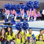 Blue Pom Poms, Thunder Sticks, Hand Clappers and Cowbell Set 36pcs