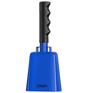 LEKATO 8’’ Blue Steel Cow Bell for Events