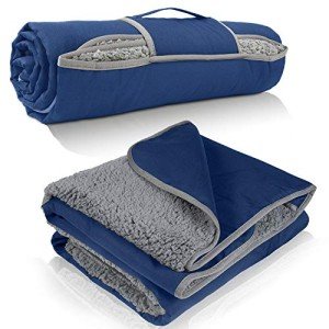 Tirrinia Waterproof Sherpa Outdoor Blanket - 51''X 59