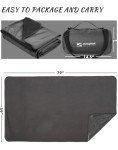 DUKUSEEK Waterproof Hooded Fleece Outdoor Blanket