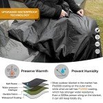 DUKUSEEK Waterproof Hooded Fleece Outdoor Blanket