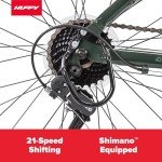 Huffy Military Green Hardtail Mountain Bike 24"-27.5