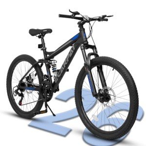 Ecarpat 26" Dual Suspension Mountain Bike, 21 Speed