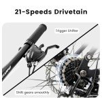 Ecarpat 26" Dual Suspension Mountain Bike, 21 Speed