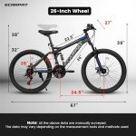 Ecarpat 26" Dual Suspension Mountain Bike, 21 Speed