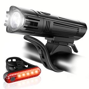 Ascher USB Rechargeable Bike Light Set - 4 Modes