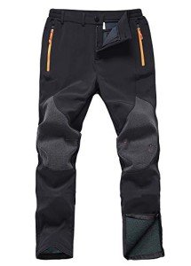 Men's Waterproof Ski Pants with Fleece Lining