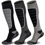 Merino Wool Knee-High Ski Socks for Winter