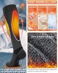 Merino Wool Knee-High Ski Socks for Winter