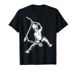 Retro Skeleton Scooter Stunt T-Shirt for Men