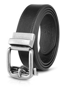 MILORDE Men's Leather Ratchet Belt - Adjustable Fit