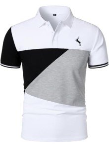 Color Block Short Sleeve Men's Polo Shirt