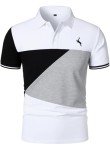 Color Block Short Sleeve Men's Polo Shirt