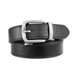 MILORDE Men's Leather Ratchet Belt - Adjustable Fit