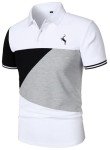Color Block Short Sleeve Men's Polo Shirt